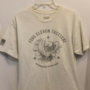 Men's 5.11 Tactical T-Shirt Size Large (L) White - Polyester / Cotton
